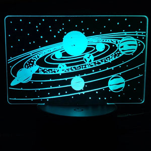 Solar System 3D Optical Illusion Lamp