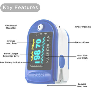 Pulse Oximeter Fingertip Portable OLED Display Digital Oximeter - Groupy Buy