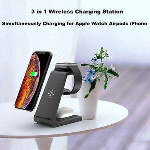 3 in 1 Qi-Certified Fast Wireless Charging Station