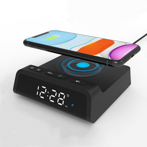Multifunctional 15w wireless charger clock