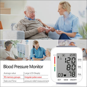 Digital Automatic Wrist Blood Pressure Monitor