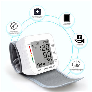 Digital Automatic Wrist Blood Pressure Monitor