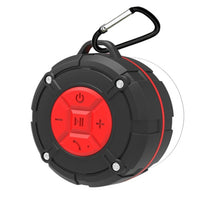 Waterproof Bluetooth Speaker with HD Sound, 6H Playtime Portable Speaker with Suction Cup, Built-in Microphone