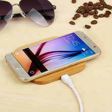 Portable Wireless Wooden Charging Pad for QI Enabled Devices