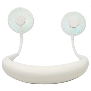 2-in-1 Hanging and Desktop Standing 360 Degree Adjustable Rechargeable Portable Neck Fan